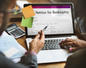 laptop with bankruptcy petition